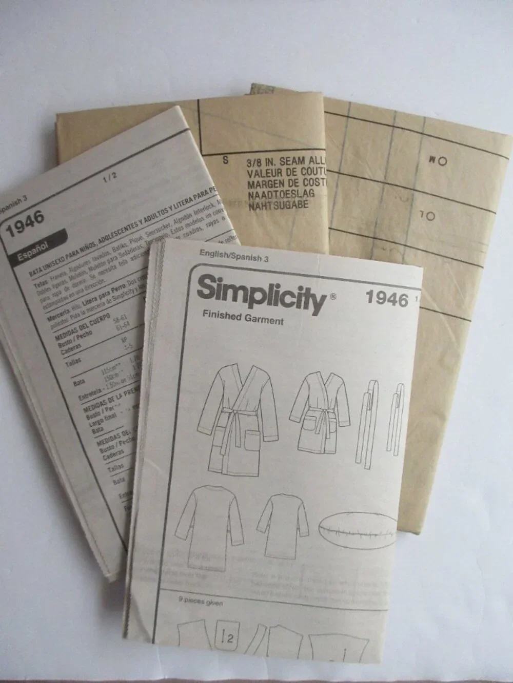 Simplicity 1946 Sewing Pattern Adult Child's Robes Pet Bed Sz XS S M L XL UNCUT